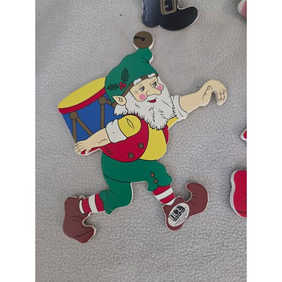 Vintage Lot 4 Wood Elves Santa Christmas Ladder Climber NCE 90s Replacement - Picture 2 of 9